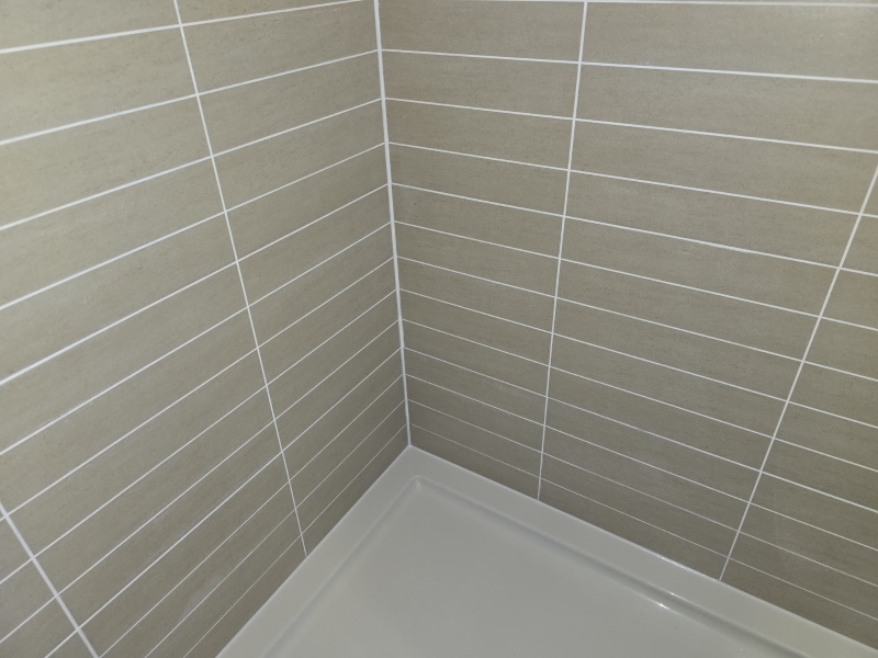 Ceramic Tiled Shower Grout after Colouring Prestwick